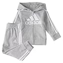 adidas Baby-Boy's Zip Front French Terry Hooded Jacket and Joggers Set