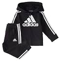 adidas Baby-Boy's Zip Front French Terry Hooded Jacket and Joggers Set