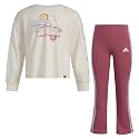 adidas Baby Girls' 2-piece Long Sleeve Graphic Tee &amp; Flare Pant Set