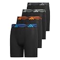 adidas Boys Microfiber Long Boxer Brief Underwear 4-Pack