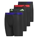 adidas Boys Microfiber Long Boxer Brief Underwear 4-Pack