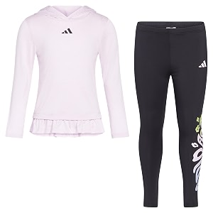 adidas Girls 2-piece Long Sleeve Hooded Melange