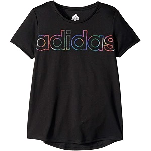 adidas Girls Short Sleeve Scoop Neck Tee