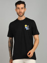 ADIDAS Graphic Print Men Round Neck Black