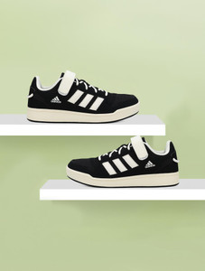 adidas heather low sneakers for men black  4