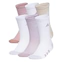 adidas Kids Athletic Cushioned Crew Socks 6 Pairs