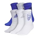 adidas Kids Athletic Cushioned Crew Socks 6 Pairs