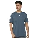 adidas Men Cotton Striped Regular Fit T-Shirt