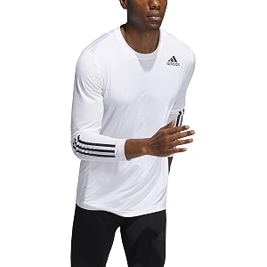 adidas Mens Techfit 3-Stripes Fitted Long Sleeve