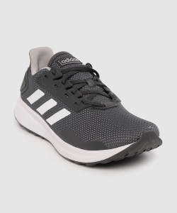 ADIDAS Men Charcoal Grey Woven Design Duramo