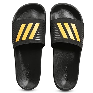 adidas men contaro m synthetic swim slide cblackactgol  hpu72