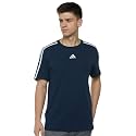adidas Men Cotton Striped Regular Fit T-Shirt