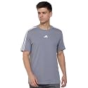 adidas Men Cotton Striped Regular Fit T-Shirt