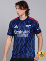 ADIDAS Men Printed Round Neck Polyester Blue