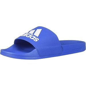 adidas mens adilette shower bluewhite slide - 8 uk f34769