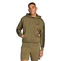 adidas Mens Essentials 3-Stripes Fleece Hoodie Casual Outerwear Casual - Green