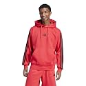 adidas Mens Essentials 3-Stripes Fleece Hoodie Casual Outerwear Casual - Green