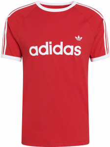 ADIDAS ORIGINALS Printed Men Round Neck Red