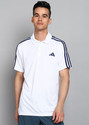 ADIDAS Self Design Men Polo Neck White
