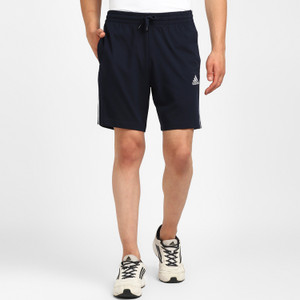 adidas striped men blue sports shorts