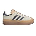 adidas Women's Gazelle Bold W Cream whiteNight Indigo/Magic Beige 8.5 US