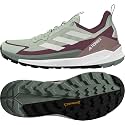adidas, Womens Terrex Free Hiker 2.0 Hiking Shoes Linen Green/Off White/Quiet Crimson 11 Medium
