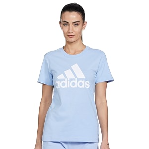 adidas Women Cotton Solid Fitted T-Shirt