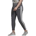 Adidas Womens 3 Stripe High Rise Compression Athletic Pants