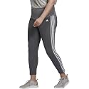Adidas Womens 3 Stripe High Rise Compression Athletic Pants