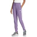adidas Womens 3-Stripes Drawstring Sweatpants Training Casual - Black
