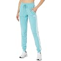 adidas Womens 3-Stripes Drawstring Sweatpants Training Casual - Black