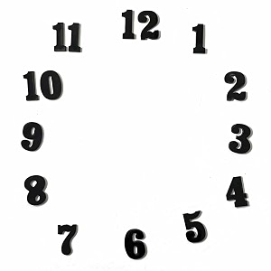 adikala 1 inch height 2mm acrylic clock number set 1-12 for resin wall clock diy art amp craft clock accessories black