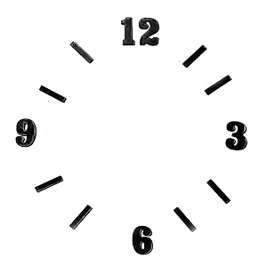 adikala 1 inch height 2mm acrylic clock number set 1-12 for resin wall clock diy art amp craft clock accessories black d1