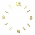 ADIKALA 1 Inch Height 2mm Acrylic Clock Number Set 1-12 for Resin wall Clock, DIY Art & Craft Clock Accessories (Golden D1)