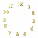 ADIKALA 1 Inch Height 2mm Acrylic Clock Number Set 1-12 for Resin wall Clock, DIY Art & Craft Clock Accessories (Golden)