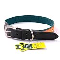 Adil’S Nylon Dog Collar with Paw Print, Adjustable Metal Buckle with D-Ring Width:1 inch for Small, Medium &amp; Large Dog, 14 Color Options, Size: XL (22"-26"), Hunter Green