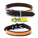 Adil’S Nylon Dog Collar with Paw Print, Adjustable Metal Buckle with D-Ring Width: 1 inch for Small, Medium &amp; Large Dog, 14 Color Options, Size: XL (22"-26"), Brown