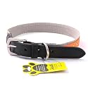 Adil’S Nylon Dog Collar with Paw Print, Adjustable Metal Buckle with D-Ring Width: 1 inch for Small, Medium &amp; Large Dog, 14 Color Options, Size: XL (22"-26"), Grey