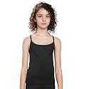 Adira | Beginners Camisole | Teenagers Cami with Light Flat Padding | Prevents Show of Nipple Buds | Stretchy Cotton for Daily Use at School | Pack of 1