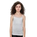 Adira | Beginners Camisole | Teenagers Cami with Light Flat Padding | Prevents Show of Nipple Buds | Stretchy Cotton for Daily Use at School | Pack of 1