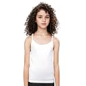 Adira | Beginners Camisole | Teenagers Cami with Light Flat Padding | Prevents Show of Nipple Buds | Stretchy Cotton for Daily Use at School | Pack of 1