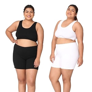 adira  underdress shorts for women  shorts for women women tights shorts  soft amp comfy knitted stretchy fabric  perfect length to ware under dress  pack of 2
