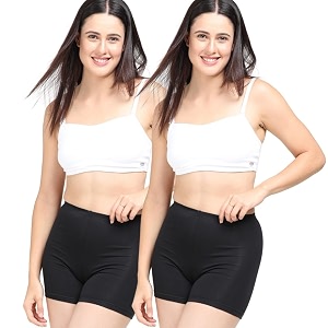 adira  underdress shorts for women  shorts for women women tights shorts  soft amp comfy knitted stretchy fabric  perfect length to ware under dress  pack of 2
