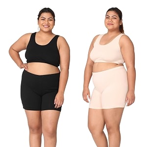 adira  underdress shorts for women  shorts for women women tights shorts  soft amp comfy knitted stretchy fabric  perfect length to ware under dress  pack of 2