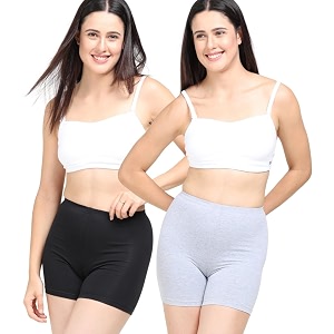 adira  underdress shorts for women  shorts for women women tights shorts  soft amp comfy knitted stretchy fabric  perfect length to ware under dress  pack of 2