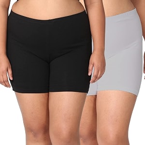 adira  underdress shorts for women  shorts for women women tights shorts  soft amp comfy knitted stretchy fabric  perfect length to ware under dress  pack of 2