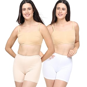 adira  underdress shorts for women  shorts for women women tights shorts  soft amp comfy knitted stretchy fabric  perfect length to ware under dress  pack of 2