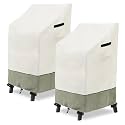 Adirondack Chair Cover 2 Pack, Heavy Duty Waterproof Outdoor Patio Chair Cover (30 W x 32 D x 46 H inches) Beige