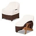 Adirondack Chair Covers 2 Pack 35 W x 37 D x 36 H inches,Waterproof Heavy Duty Patio Chair Covers for Outdoor Chair,Beige &amp; Brown