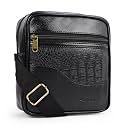 ADISA Faux Leather Unisex Sling Cross Body Travel Office Messenger Bag (MS9012)